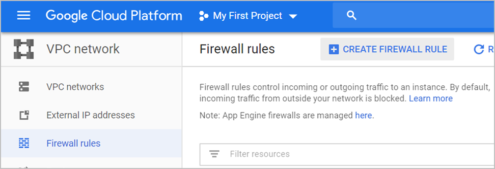 create firewall rules
