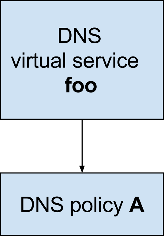 multiple DNS VS per policy and conversely