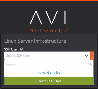 Ctlr-setup-sshuser1-linuxservercloud Avi Vantage Linux server cloud SSH user creation