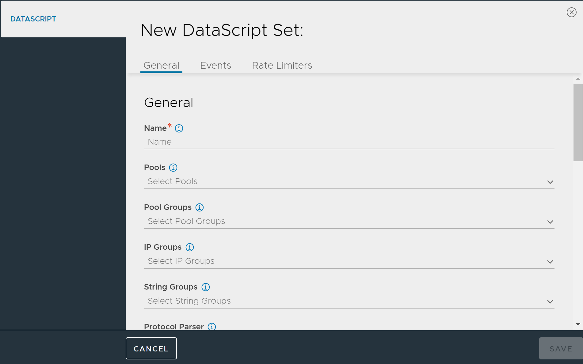 DataScript set editor