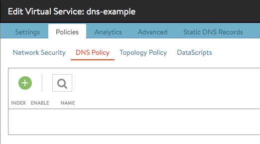 Edit the DNS VS