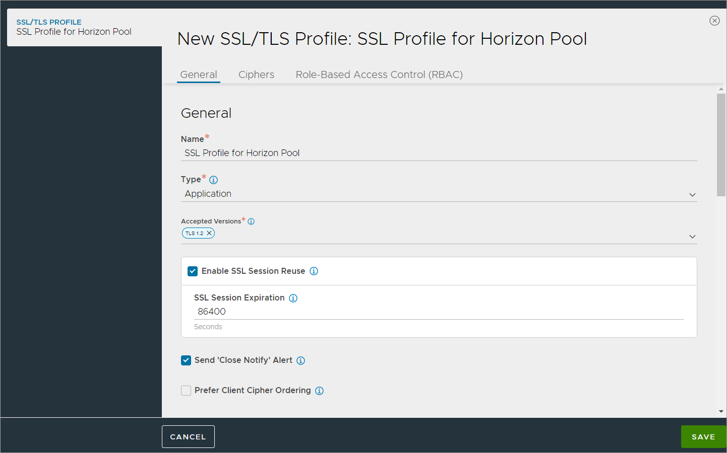 SSL Profile