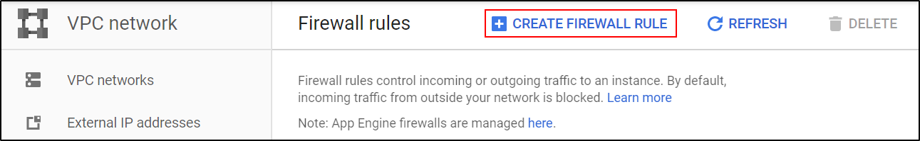 Create Firewall Rules