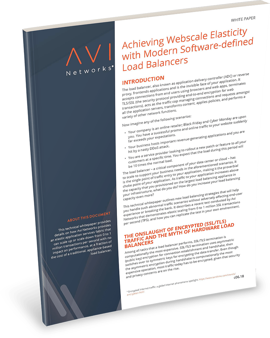 Avi Vantage and Google Cloud Platform Scalability Test